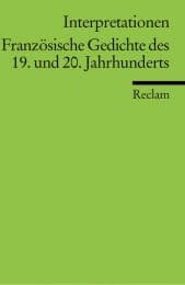 Cover von Französische Gedichte des 19.und 20.Jahrhunderts