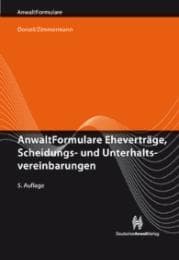 Cover von AnwaltFormulare Eheverträge, Scheidungs- und Unterhaltsvereinbarungen