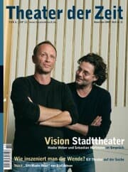 Cover von Theater der Zeit - 01. November 2009