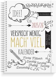 Cover von Doodle Schülerkalender 'Versprich wenig. Mach viel.' A5 2025/2026