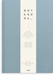 Cover von Burde Notizbuch Textil Hellblau A4