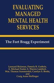 Cover von Evaluating Managed Mental Health Services