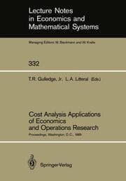 Cover von Cost Analysis Applications of Economics and Operations Research