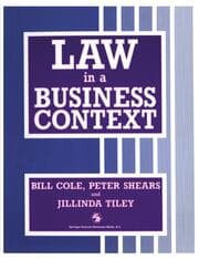 Cover von Law in a Business Context