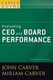 Cover von A Carver Policy Governance Guide, Evaluating CEO and Board Performance