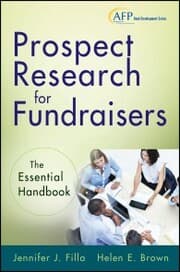 Cover von Prospect Research for Fundraisers