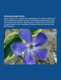 Cover von Erhebungsmethode