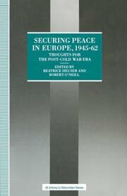 Cover von Securing Peace in Europe, 1945-62