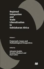 Cover von Regional Integration and Trade Liberalization in Subsaharan Africa 1
