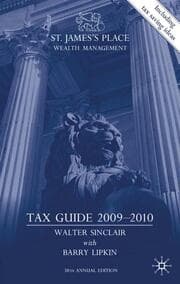 Cover von St. Jamess Place Wealth Management Tax Guide 2009-2010