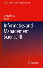 Cover von Informatics and Management Science III