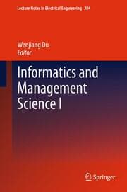Cover von Informatics and Management Science I