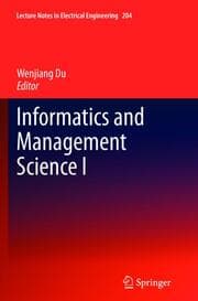 Cover von Informatics and Management Science I