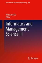 Cover von Informatics and Management Science III