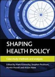 Cover von Shaping health policy