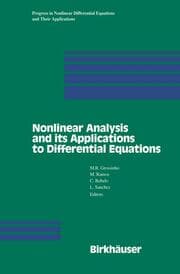 Cover von Nonlinear Analysis and its Applications to Differential Equations