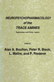Cover von Neuropsychopharmacology of the Trace Amines