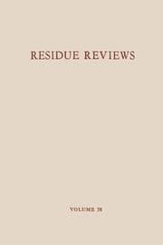 Cover von Residue Reviews / Rückstands-Berichte