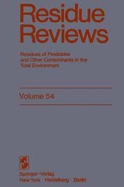 Cover von Residue Reviews
