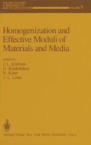 Cover von Homogenization and Effective Moduli of Materials and Media