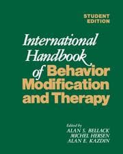 Cover von International Handbook of Behavior Modification and Therapy