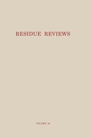 Cover von Residue Reviews