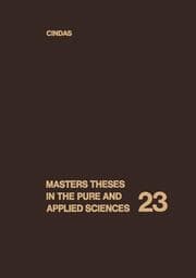Cover von Masters Theses in the Pure and Applied Sciences