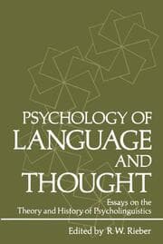 Cover von Psychology of Language and Thought