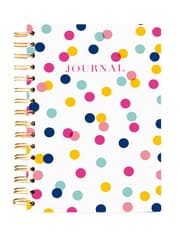 Cover von Hard Bound Journal: Large Polka Dots - Hardcover-Notizbuch mit stabiler Ringbindung: Große Punkte