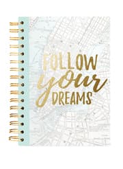 Cover von Hard Bound Journal: Follow your Dreams - Hardcover-Notizbuch mit stabiler Ringbindung: Folge deinen Träumen