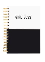 Cover von Hard Bound Journal: Girl Boss Mono - Hardcover-Notizbuch mit stabiler Ringbindung: Girl Boss