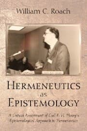 Cover von Hermeneutics as Epistemology