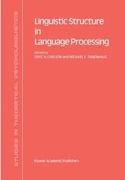 Cover von Linguistic Structure in Language Processing