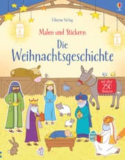 Cover von Malen und Stickern: Die Weihnachtsgeschichte