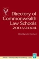 Cover von Directory of Commonwealth Law Schools 2003-2004