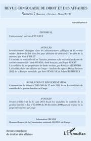 Cover von Revue congolaise de droit et des affaires