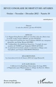 Cover von Revue congolaise de droit et des affaires