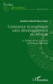 Cover von Croissance économique sans développement en Afrique