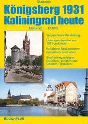 Cover von Stadtplan Königsberg 1931 Kaliningrad heute