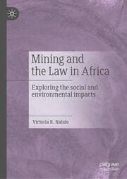 Cover von Mining and the Law in Africa