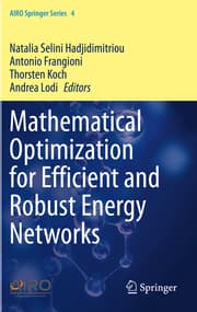 Cover von Mathematical Optimization for Efficient and Robust Energy Networks
