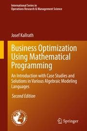 Cover von Business Optimization Using Mathematical Programming