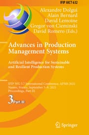 Cover von Advances in Production Management Systems. Artificial Intelligence for Sustainable and Resilient Production Systems