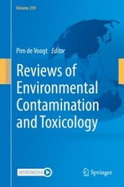 Cover von Reviews of Environmental Contamination and Toxicology Volume 259