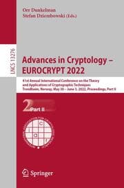 Cover von Advances in Cryptology - EUROCRYPT 2022