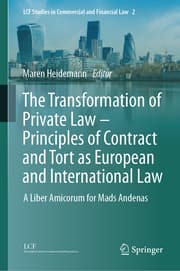 Cover von The Transformation of Private Law - Principles of Contract and Tort as European and International Law