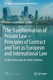 Cover von The Transformation of Private Law - Principles of Contract and Tort as European and International Law