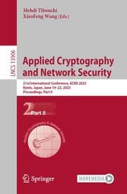 Cover von Applied Cryptography and Network Security