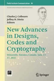Cover von New Advances in Designs, Codes and Cryptography