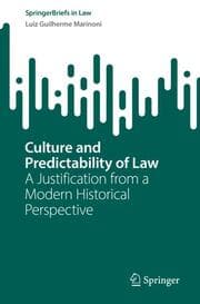 Cover von Culture and Predictability of Law